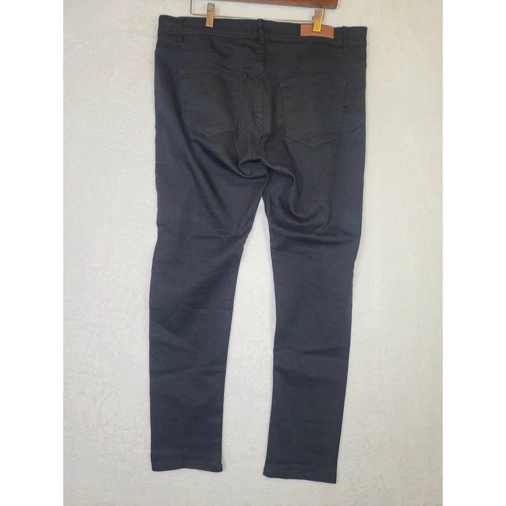 Zara Man SMG Jeans Mens 36 Black Stretch Slim Fit Minimalist Pants 38x32 Preppy